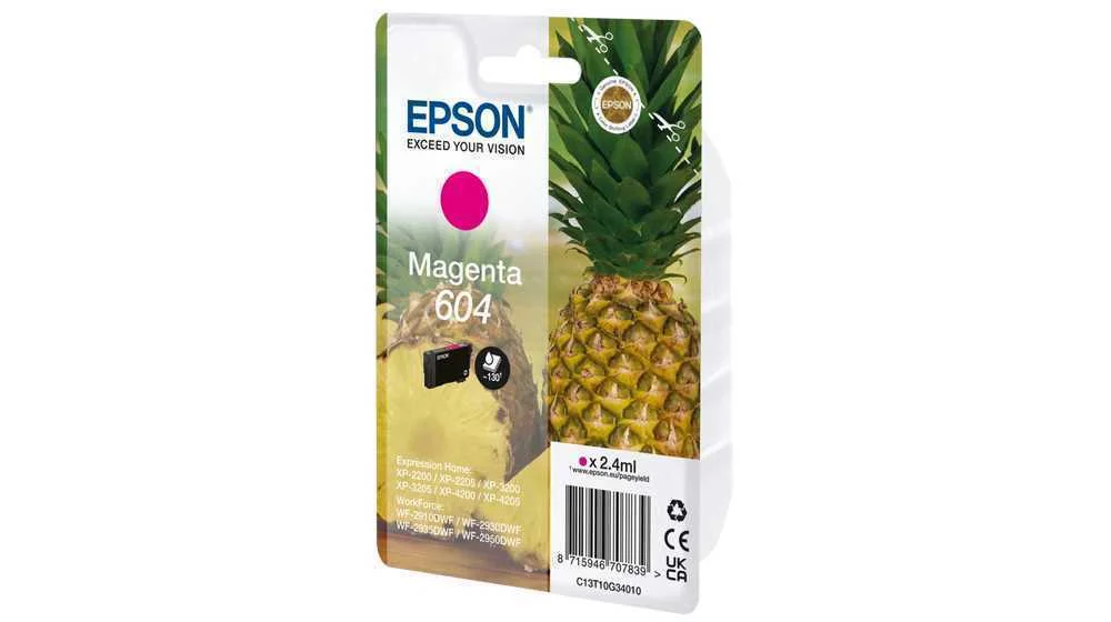 Tinteiro Epson 604 Magenta  - Wf-2910/ 293x/ 2950, Xp-220x/ 320x/ 420x