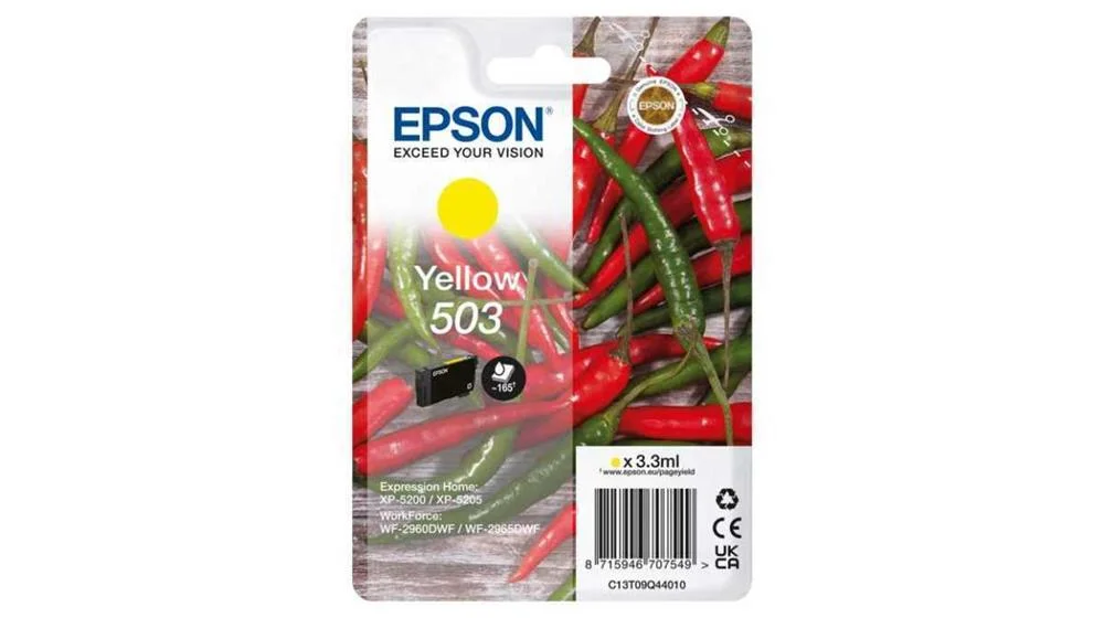 Tinteiro Epson 503 Amarelo  - Wf-296x, Xp-520x