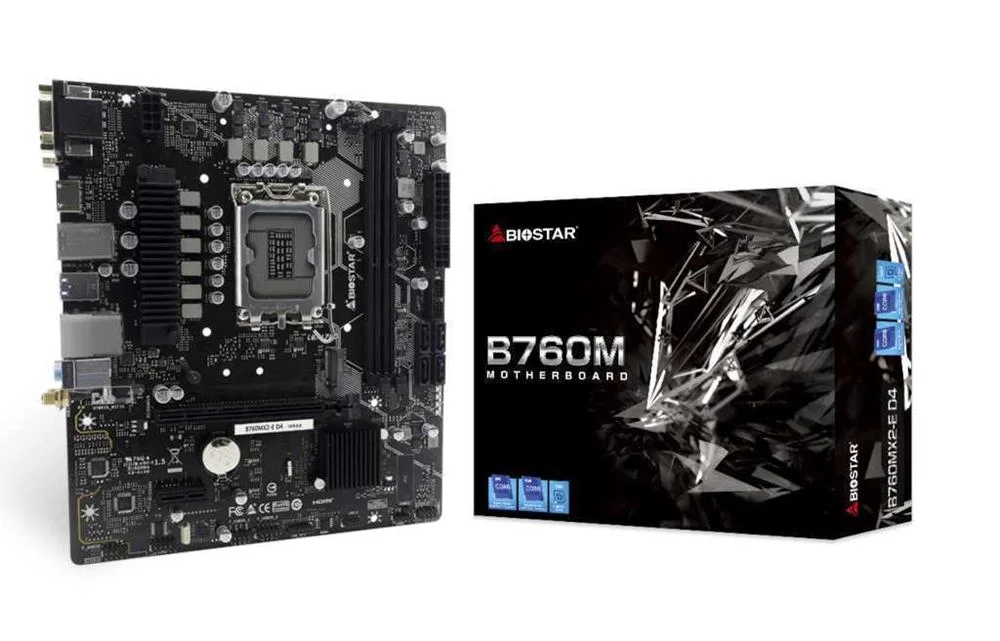 Biostar B760mx2-E D4 Motherboard Intel B760 Lga 1700 Micro Atx