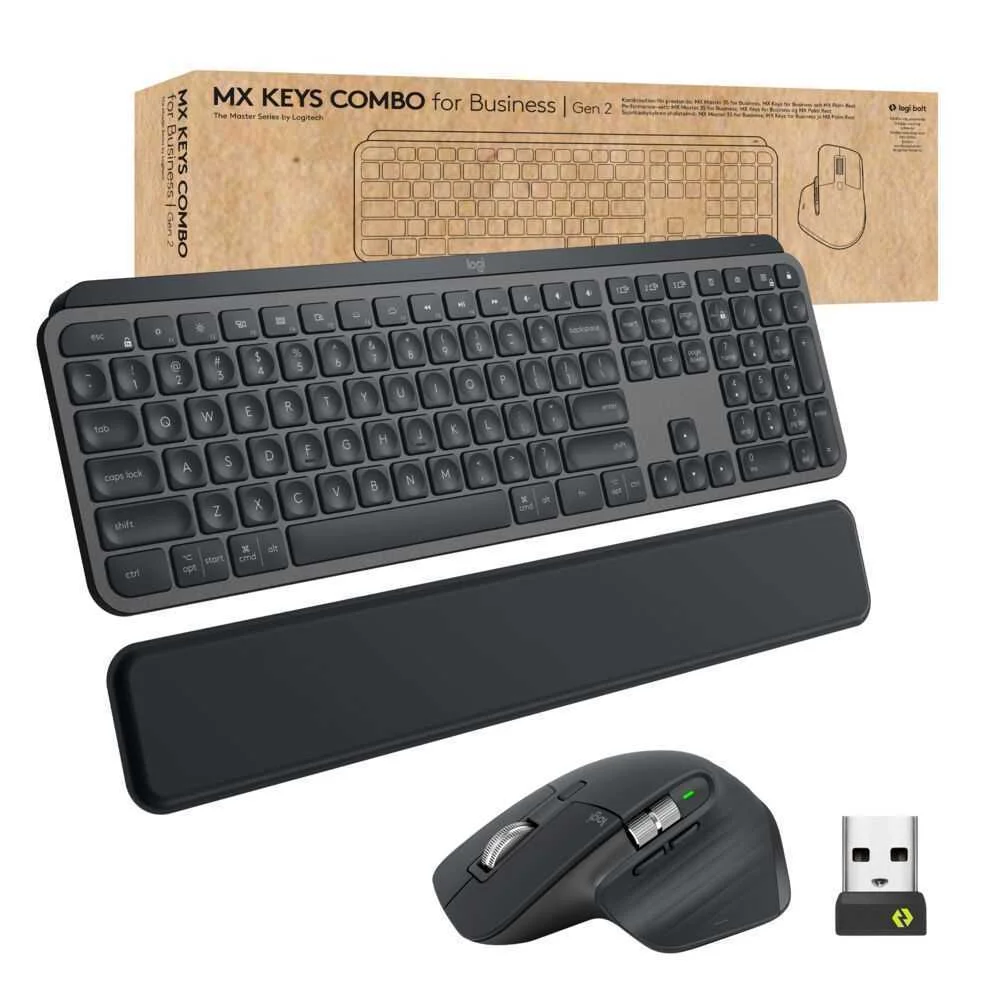 Logitech Wireless Keyboard+Mouse Mx Keys Combo For Business
