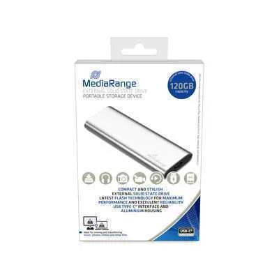 Mediarange SSD Festplatte Gen2 Usb Type-C 240gb Ext. Sil
