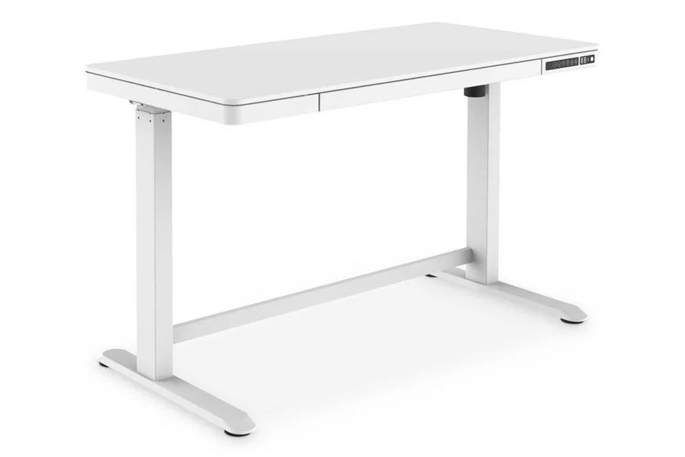 Digitus Schreibtisch 120x60 Elektr.,Usb-Lade.+Schublade Weiß (Speditionsversand)