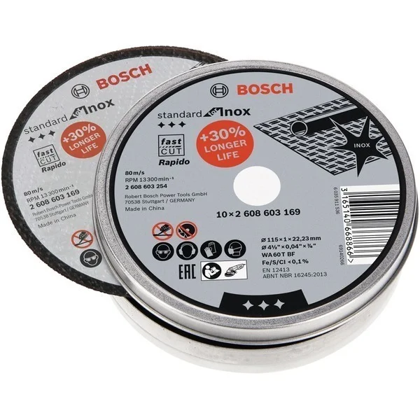 Disco de corte Bosch Standard para Inox,  115mm