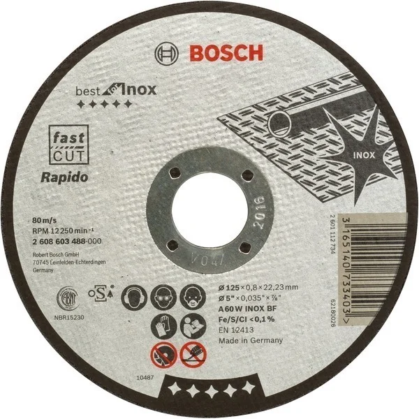 Disco de corte Bosch Best para Inox, 125 mm