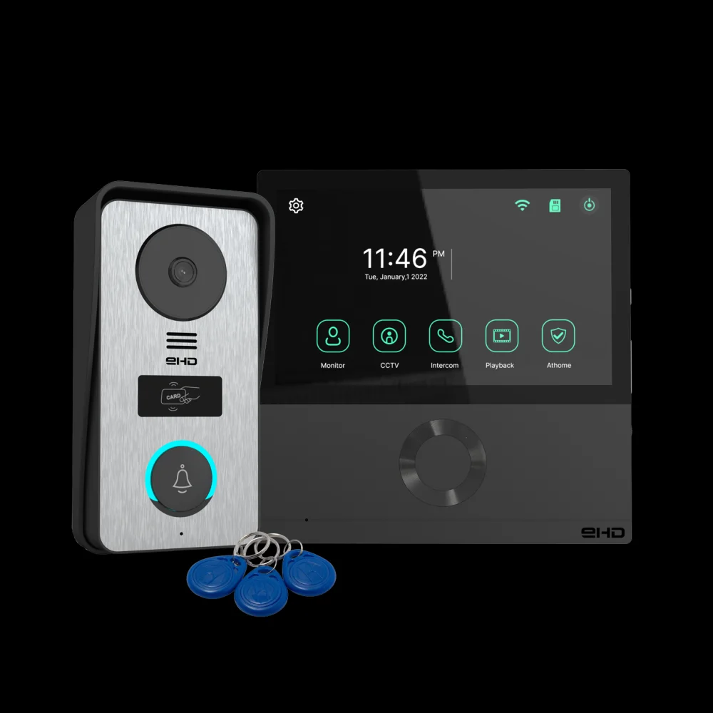 Kit Videoporteiro Tuya 4 fios 7'' WiFi