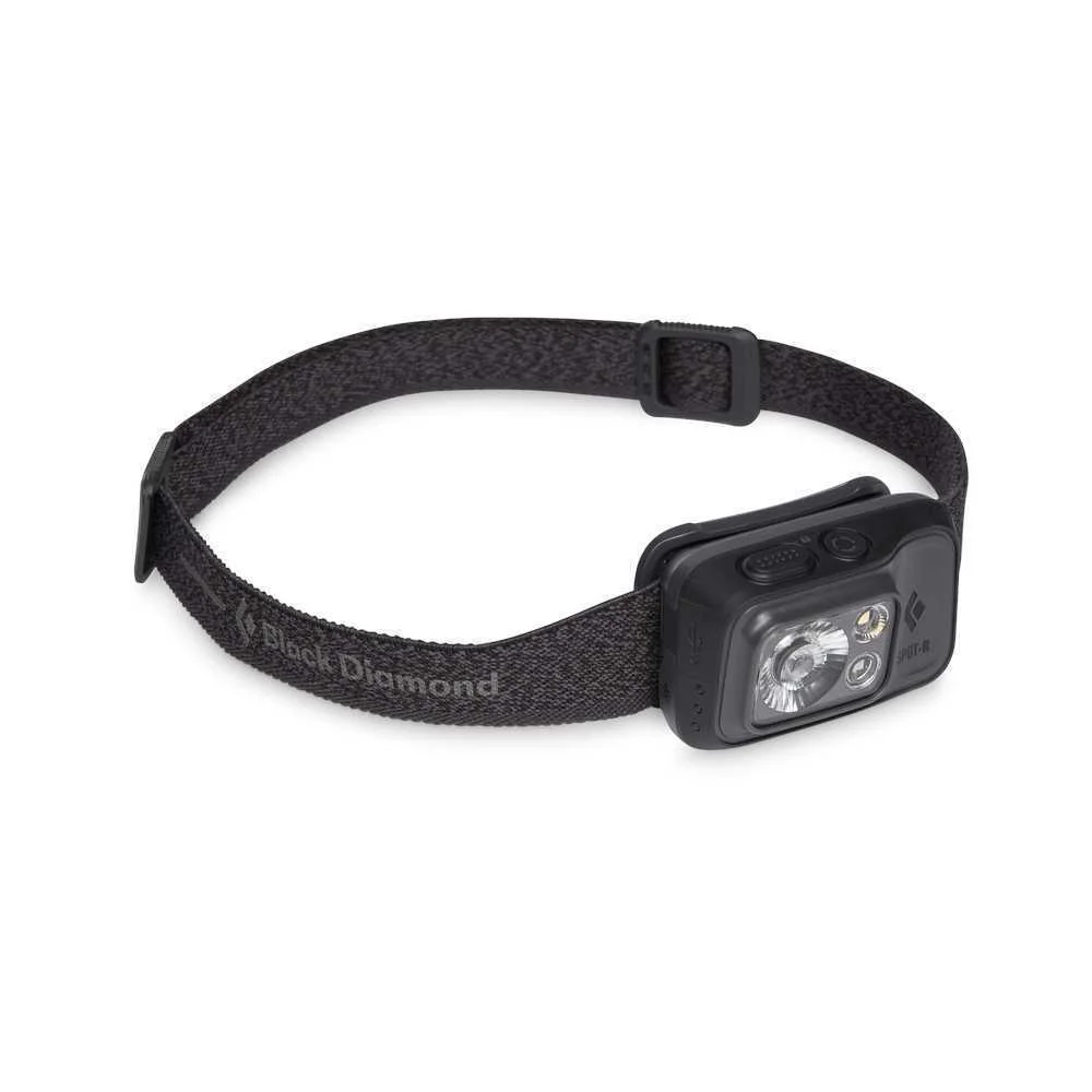 BLACK DIAMOND SPOT 400-R GRAFITE LANTERNA DE CABE.