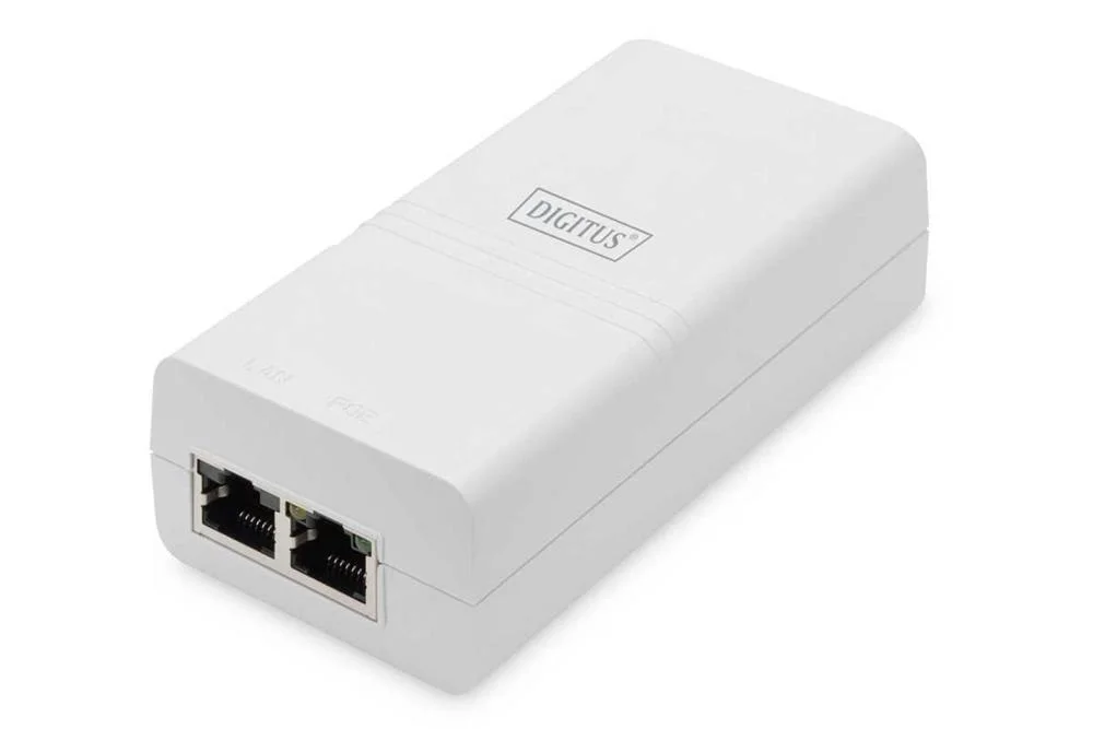Digitus Gigabit Ethernet Poe Injektor 802.3af 15,4w Weiß