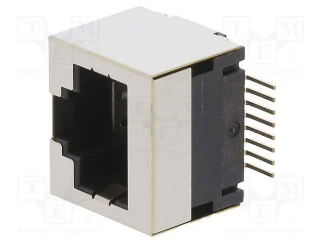 Tomada RJ45 8pinos dourado Sistema: 8p8c para pcb