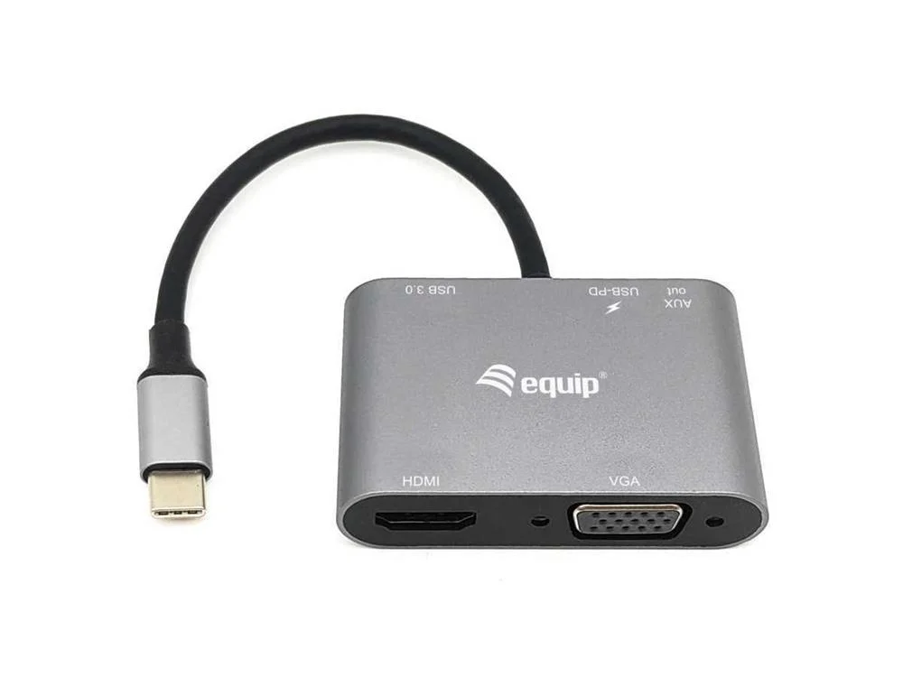 Adaptador Equip 133483 Usb-C 5-In-1 Multiport Pd 100w Cinza