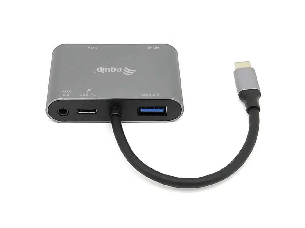 Adaptador Equip 133483 Usb-C 5-In-1 Multiport Pd 100w Cinza