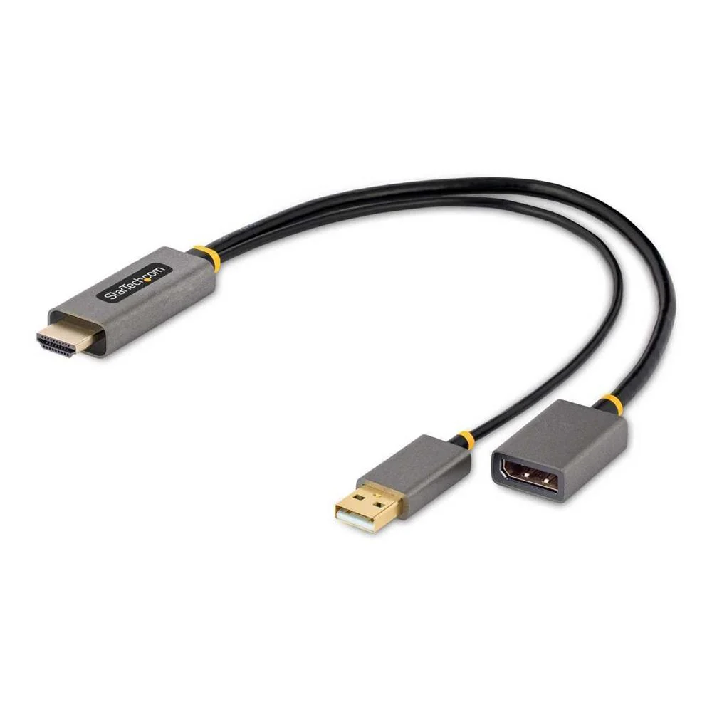 Startech.Com 1ft (30cm) Hdmi To Displayport Adapter, Active 4k 60hz Hdmi Source To Dp Monitor Adapte