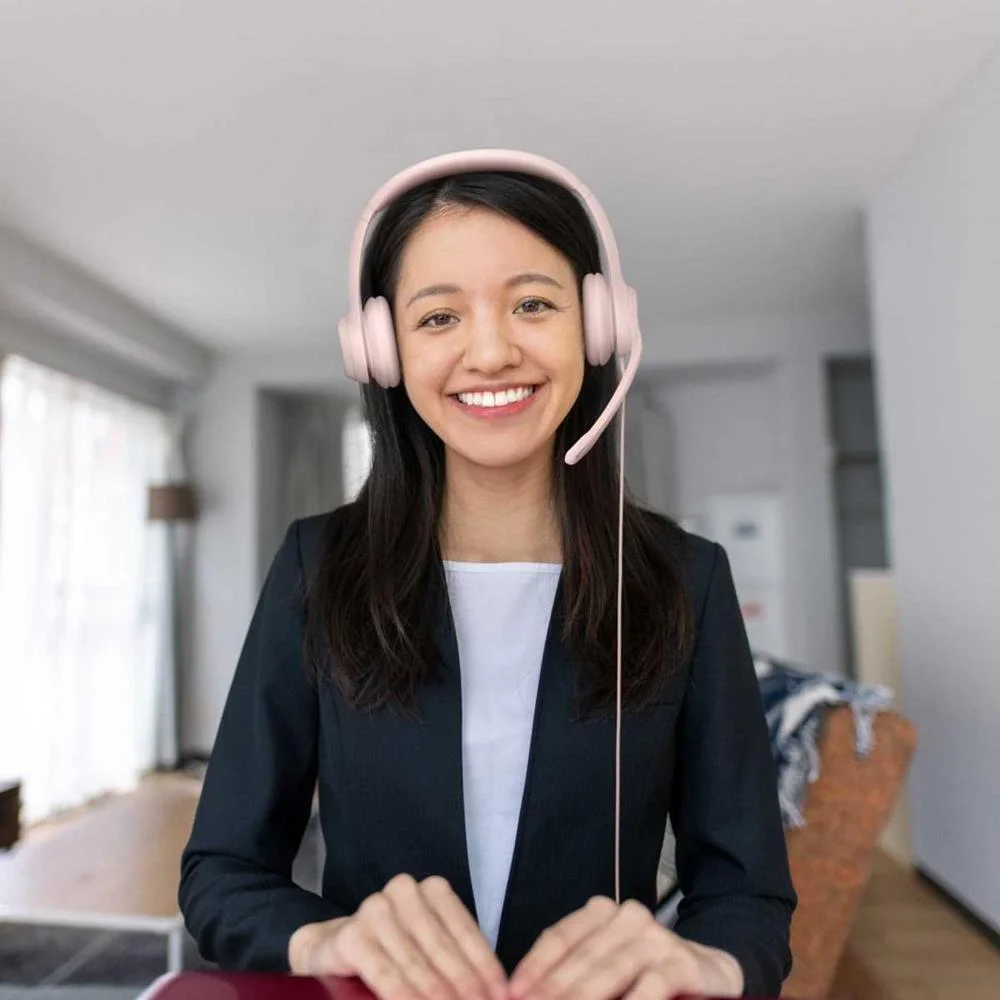Auscultadores H390 c/ Fios Rosa - LOGITECH