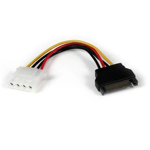 Cabo Sata Startech Lp4satafm6in Preto Macho/Macho 