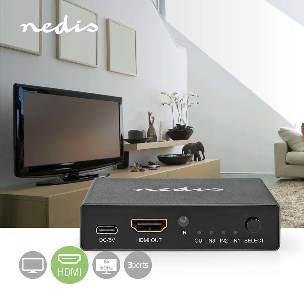 Conmutador Hdmi   3-Port Port(S)  3 Entradas Hdmi.