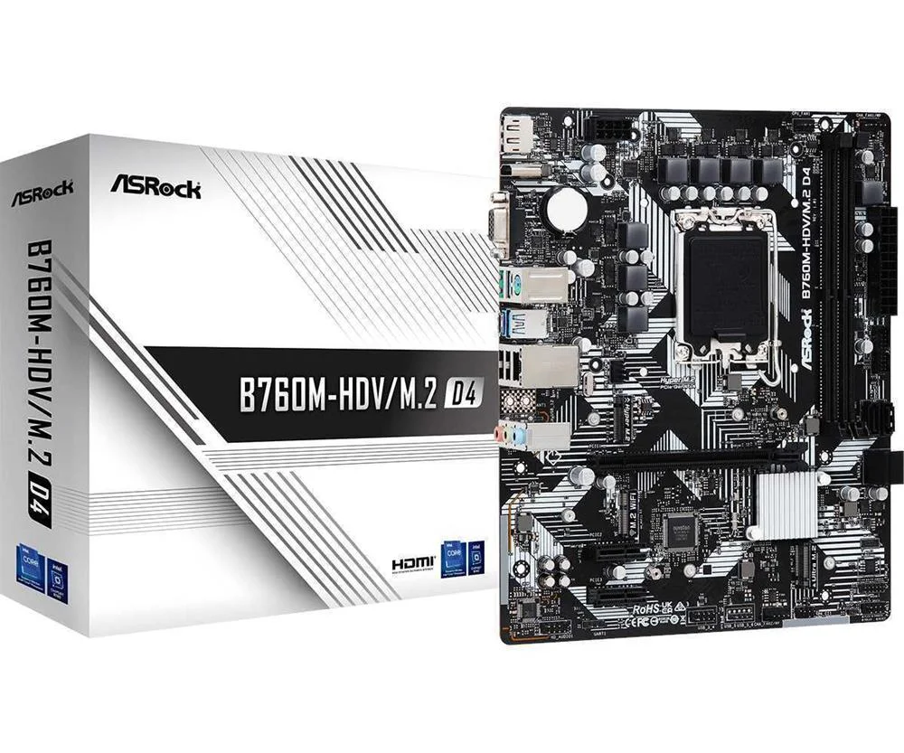 Asrock B760m-Hdv/M.2 D4 Intel B760 Lga 1700 Micro.