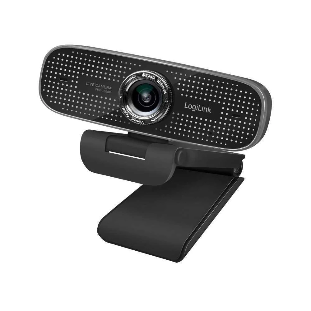 Logilink Webcam 1080p Fhd Webcam + Dual-Mikro 100&deg;   Schwarz