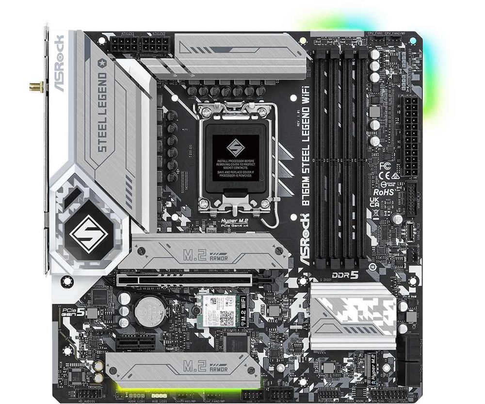 Asrock B760m Steel Legend Wifi Intel B760 Lga 1700 Micro Atx
