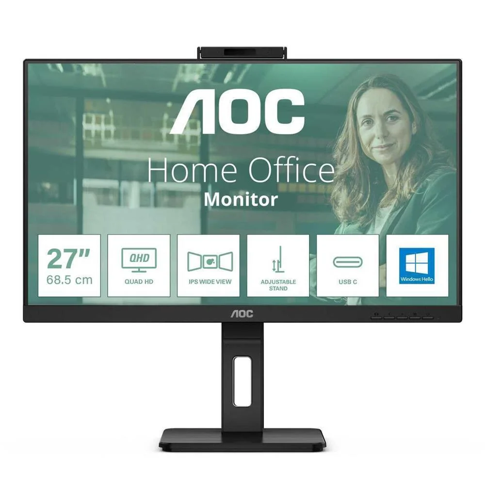*aoc Q27p3qw 27'' Ips    Hdmi Dp Pivot Camera