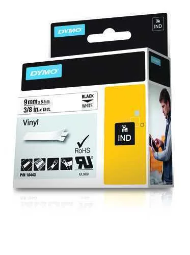 DYMO 18443 ETIQUETADORA PRETO SOBRE BRANCO