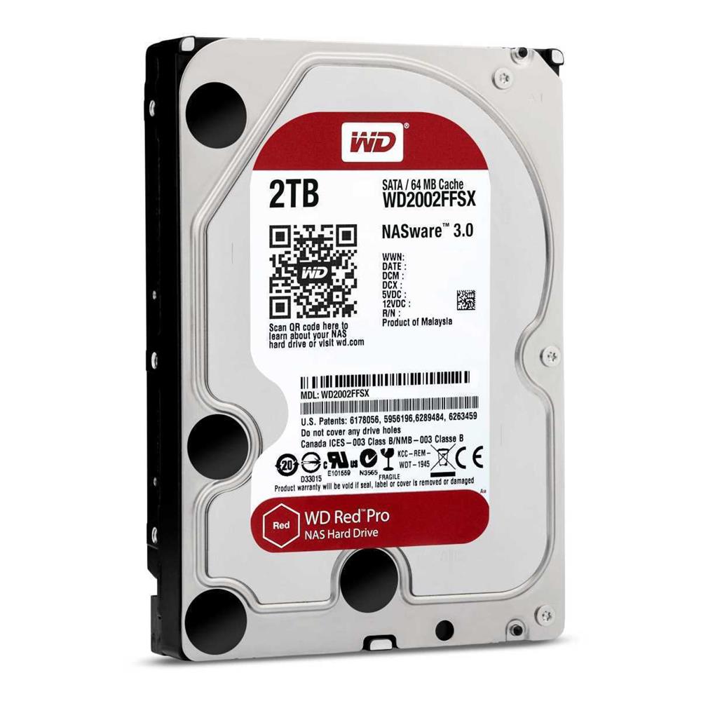 Disco Rígido 3.5" Western Digital Red Pro 2tb 7200rpm 64mb Sata Iii