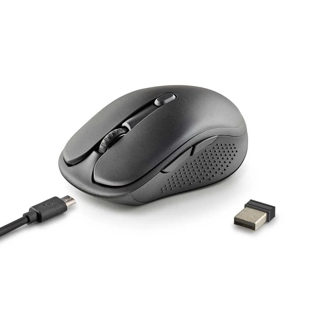 Rato Rf Wireless Ótico Evo Rust 1600dpi Preto - Ngs