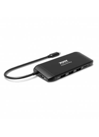 Port Dock Usb-C 1xhdmi 1xvga 1xrj45 4xusb3.0 Card Reader 100w Pd
