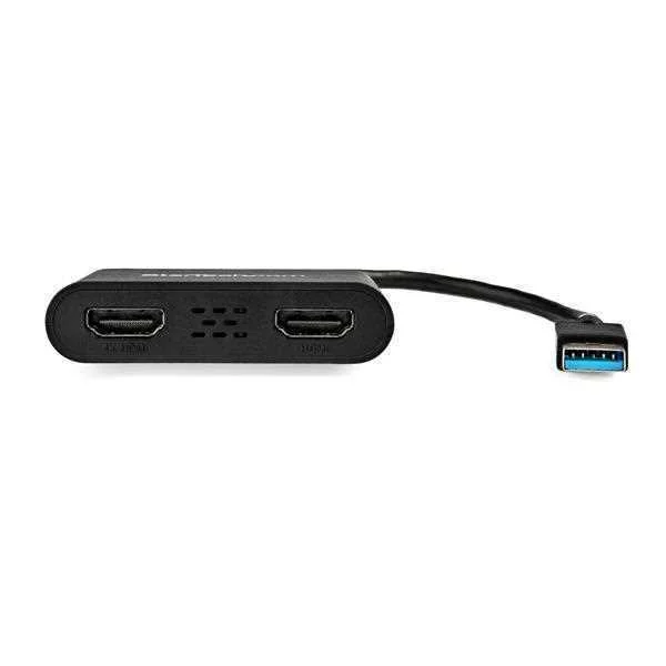 Startech.Com Usb 3.0 To Dual Hdmi Adapter, 1x 4k 30hz & 1x 1080p, External Video & Graphics Card, Us