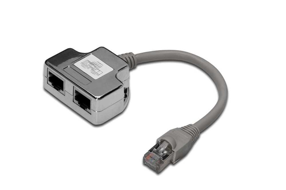 DIGITUS RJ45/2 X RJ45, 0.19 M MULTIPLICADOR DE RE.