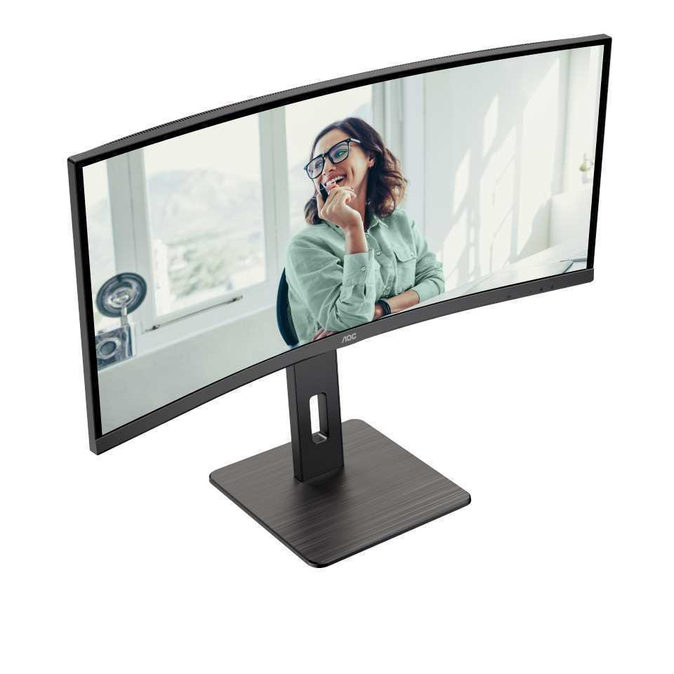 Monitor Curvo 34" Ultrawide Quad Hd LED Preto - Aoc