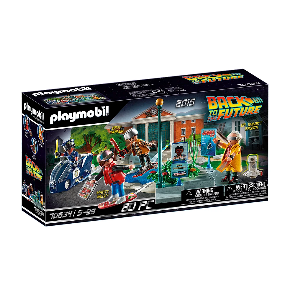 Playmobil: Back To The Future Parte Ii Perseguição de Skate 80 Peças  Idades 4+  Item 70634