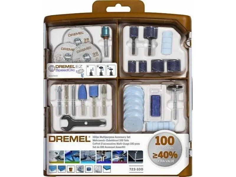 Conjunto de acess&oacute;rios multiuso Dremel 100 pe&ccedil;as