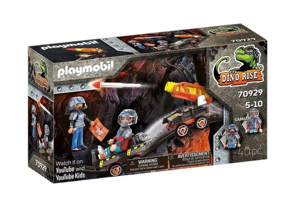 Playset Playmobil Dino Rise Dino Mine Rocket Trolley 70929 