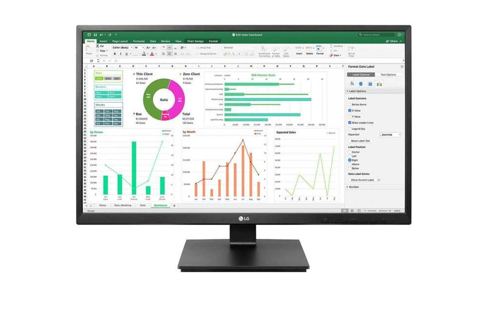 Monitor IPS 23.8" 27BN55UP-B Full HD Preto - LG