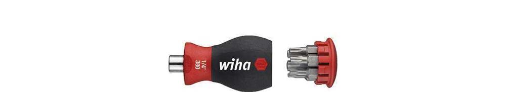 Wiha Screwdriver With Bit Magazine Magnetic Torx® With 6 Bits, Stubby, 1/4" (33743)