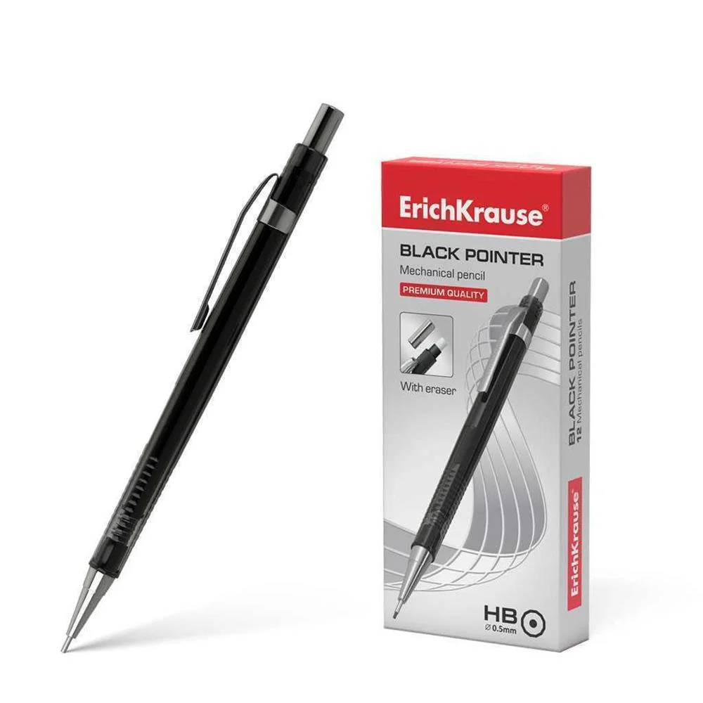 Portaminas Negro Pointer 0.5 Mm, Hb Erich Krause .