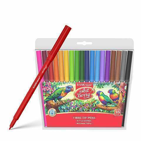 Caja 18 Rotuladores Super Lavables Colores Surtidos Artberry 33051