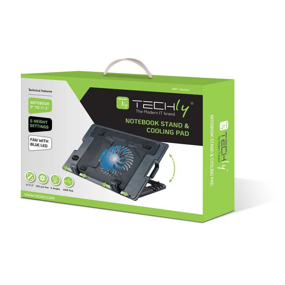 Techly Icool-Cp12ty Base de Refrigeração para Com.