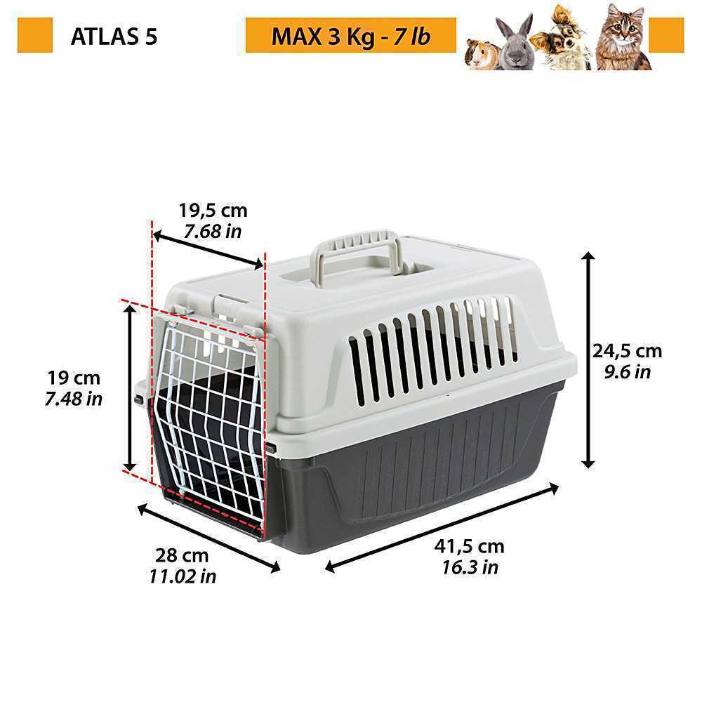 Ferplast Atlas 5  Pet Carrier - Grey