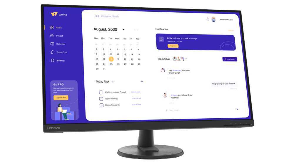 Monitor 31.5" D32u-40 4k Ultra Hd LED Preto - Lenovo