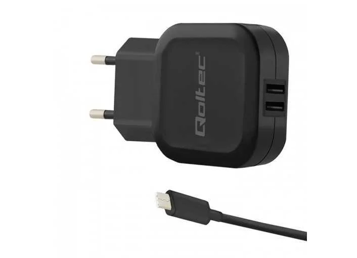 Qoltec 50188 Mobile Device Charger Black Indoor