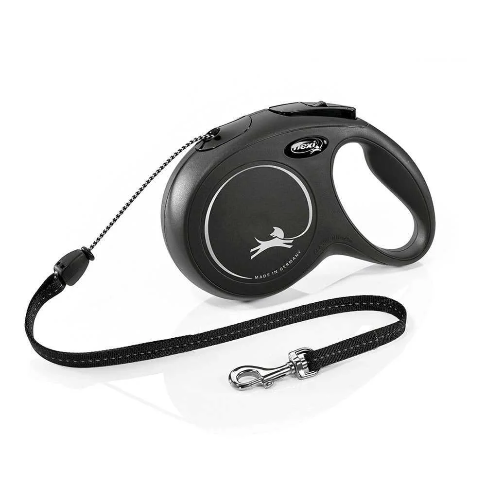 Trela para Cães Flexi New Classic 8 M Preto Tamanho M 