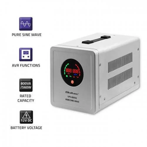 Qoltec Pure Sine Wave Linha Interativa 0,8 Kva 7,.