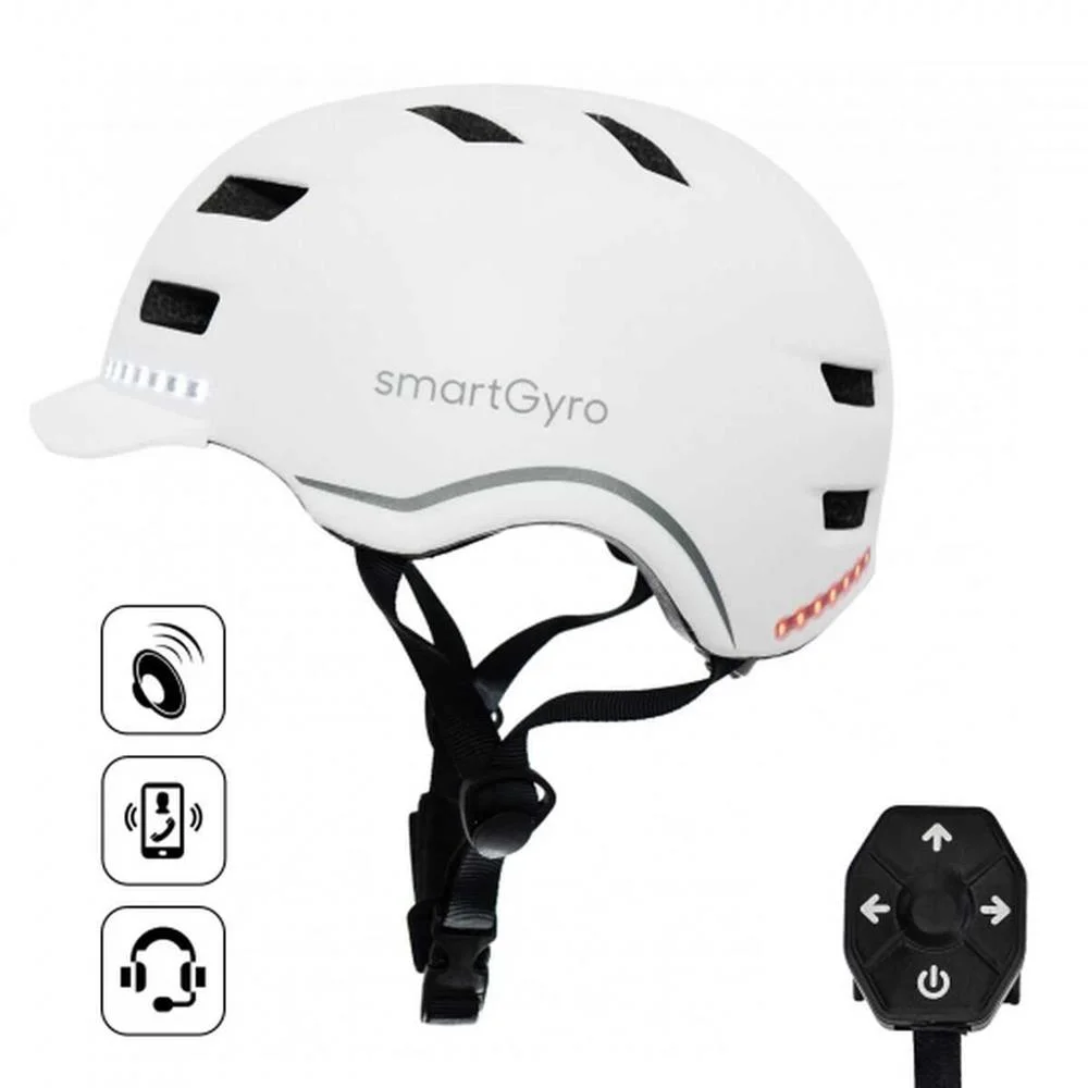 Capacete para Trotinete Elétrica Smartgyro Smart Pro Branco M 