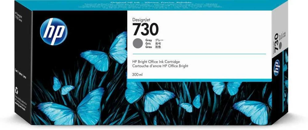 Tinteiro de Tinta Original Hp P2v72a Cinzento 