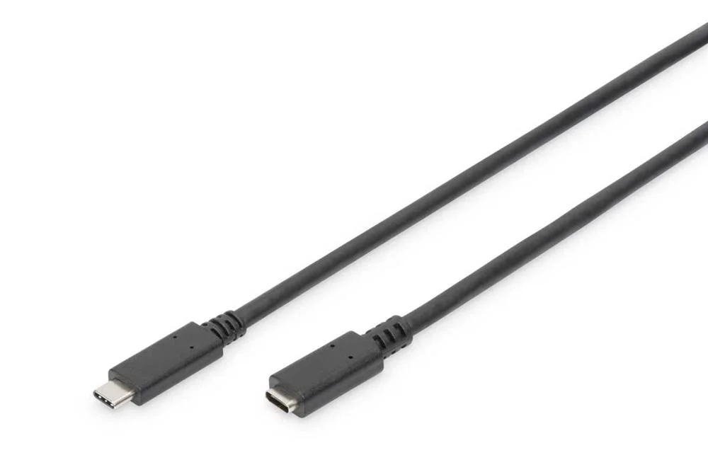 Digitus Verlängerungskabel Usb/C St/Bu 0.7m Schwarz