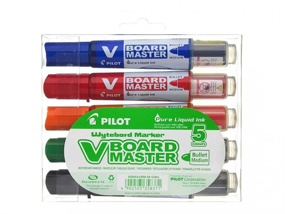 Pack 5 Rotuladores Pizarra Vboard Master Pilot Wb.