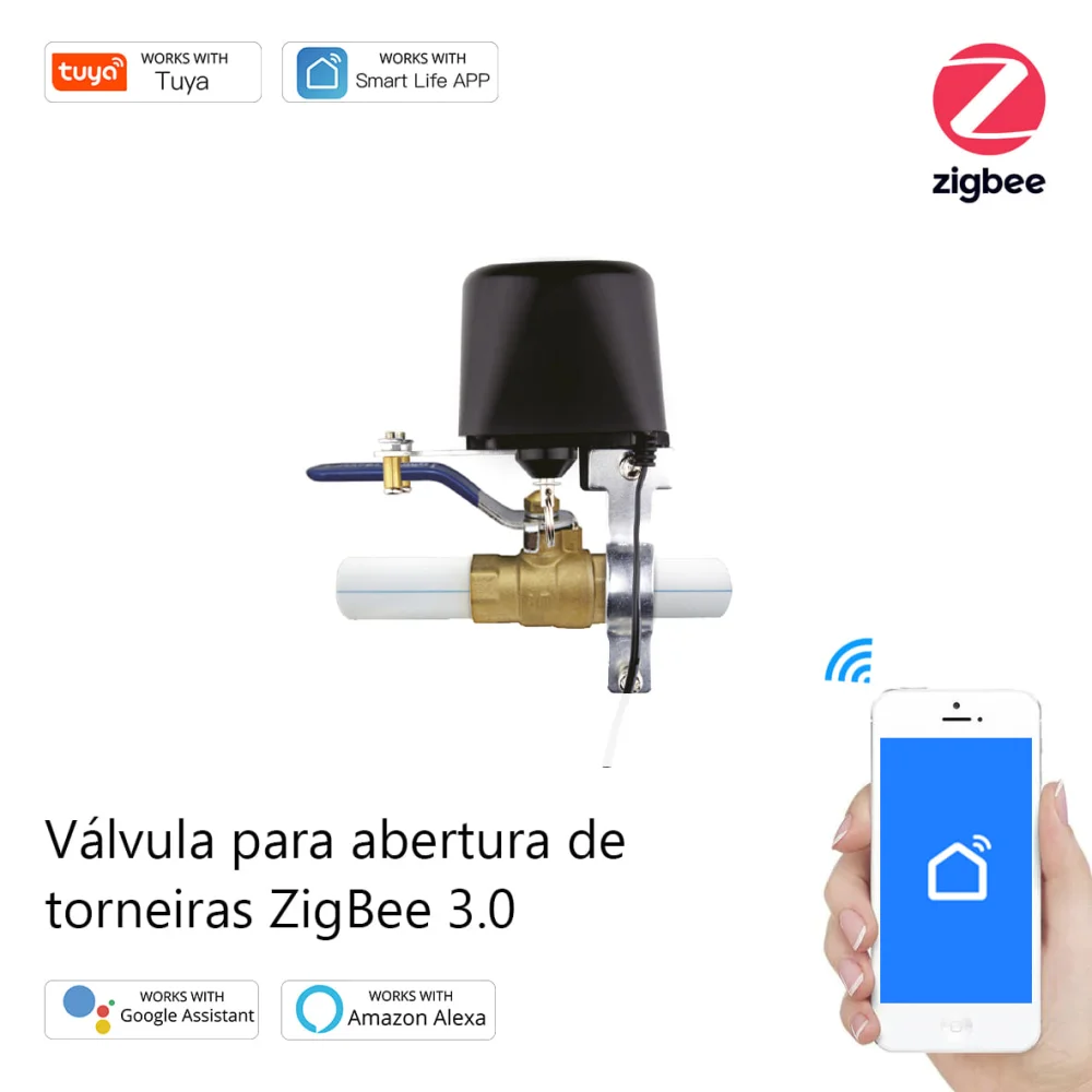Válvula para abertura de torneiras ZigBee 3.0