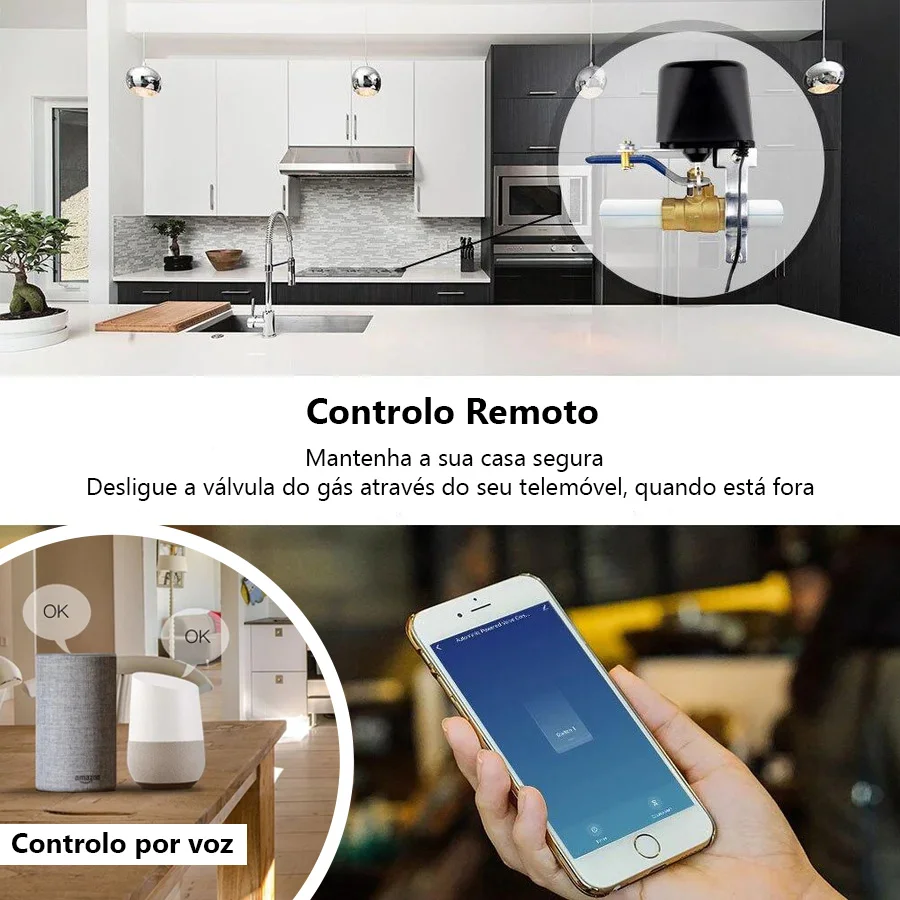 Válvula para abertura de torneiras ZigBee 3.0