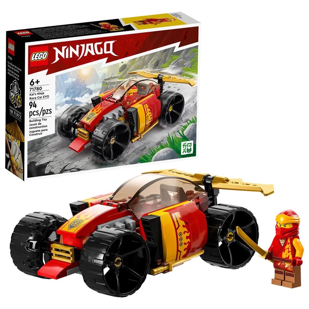 Lego Ninjago: Carro de Corrida Ninja Evo do Kai | Idades 6+ | 94 Peças | Item 71780
