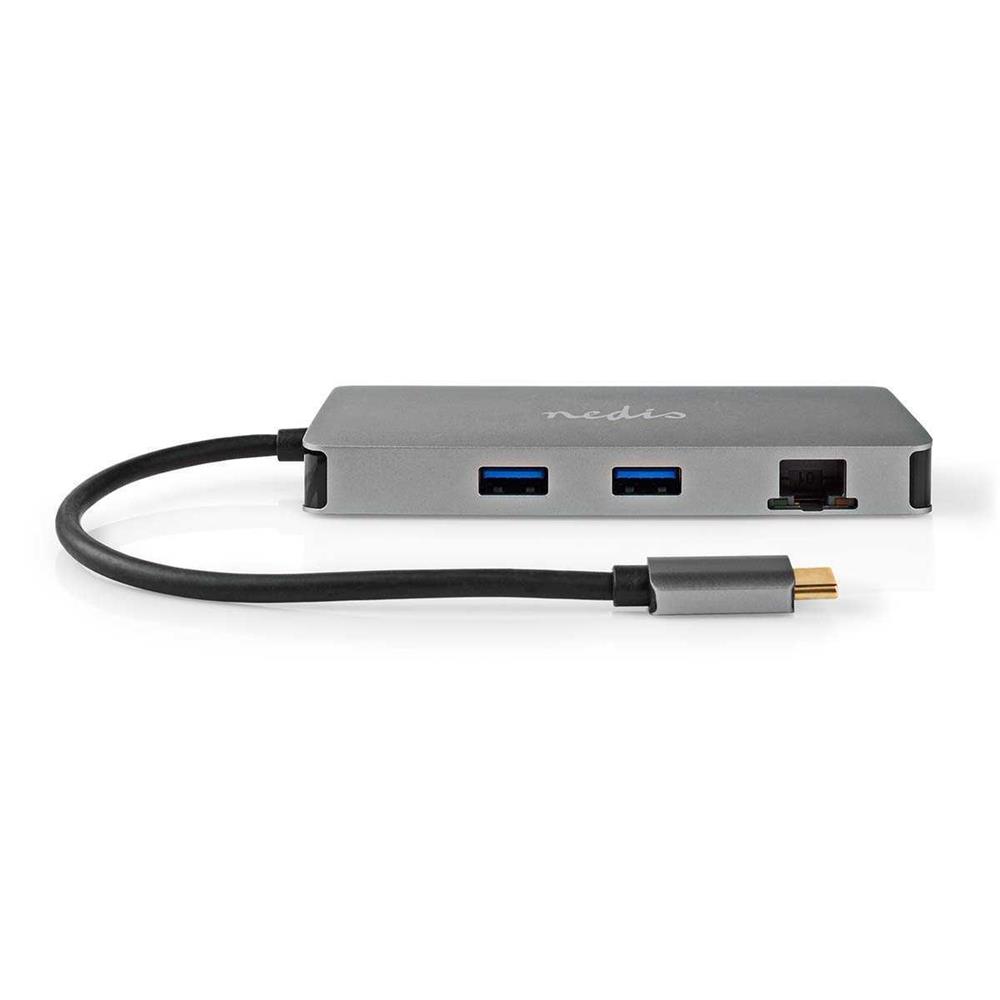 Adaptador de Múltiples Puertos Usb | Usb 3.2 Gen 1 | Usb-C Macho | Micro Sd / Rj45 Hembra / Sd / Us